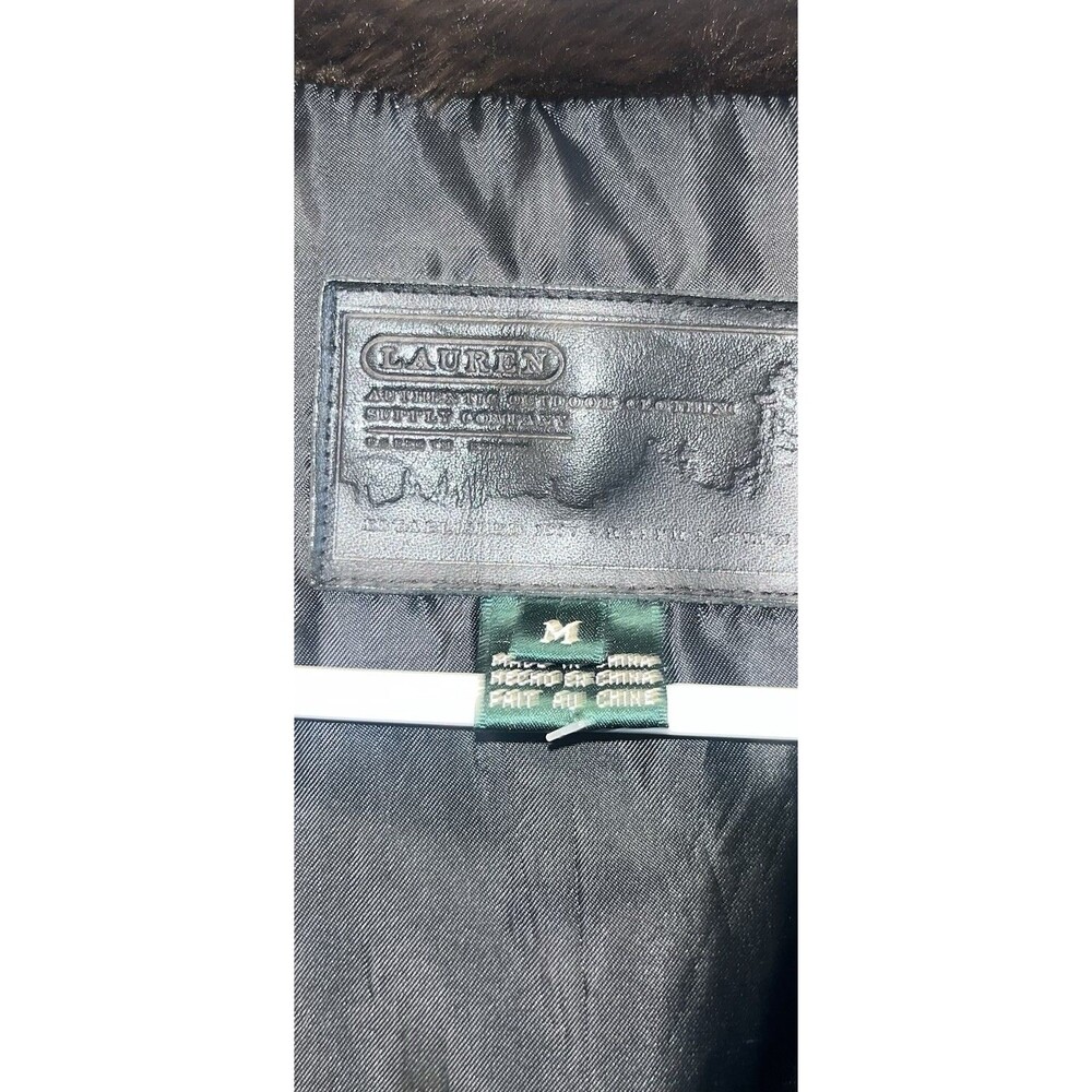 Ralph Lauren Polo LRL Annex Faux Fur-Trimmed Down Parka Ski Jacket Black Sz M - Picture 2 of 5